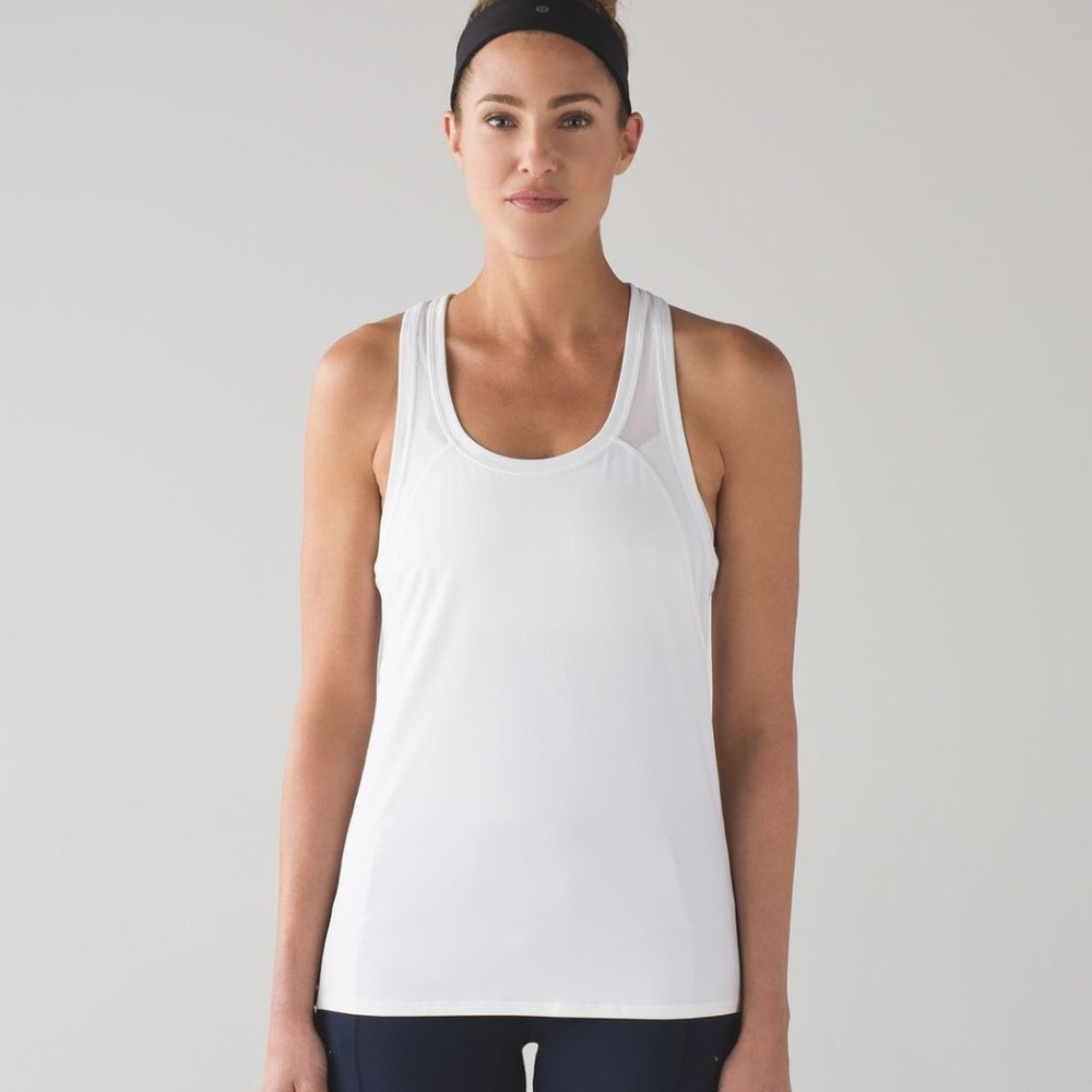 LULULEMON cadence crusher singlet tank white